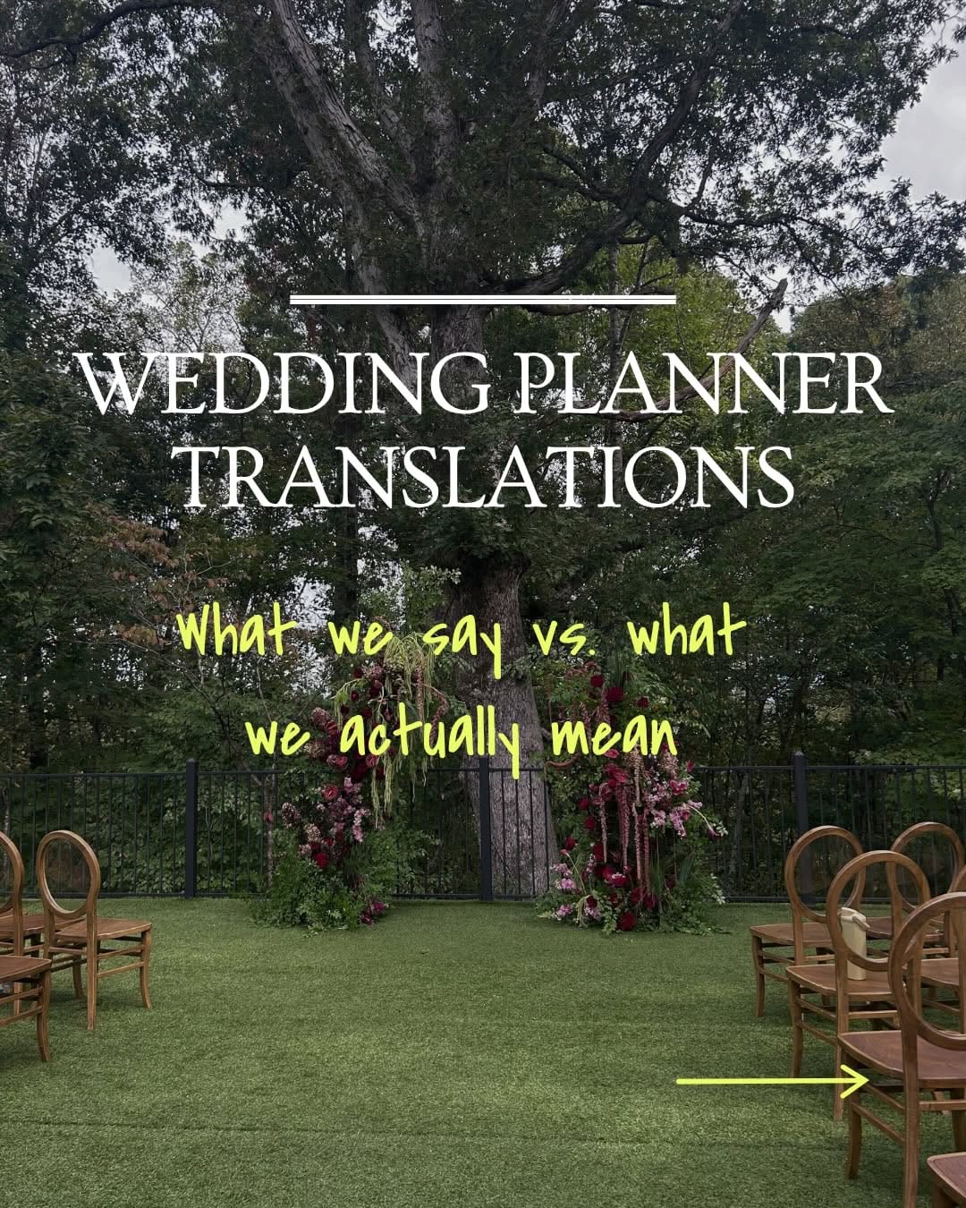 Gabby's post: Wedding planner translations