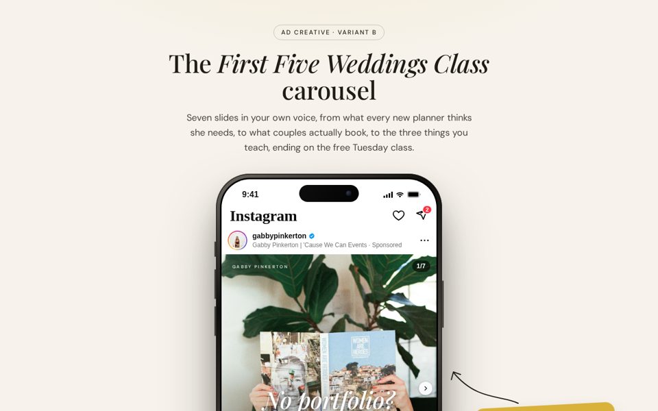 Carousel ad preview