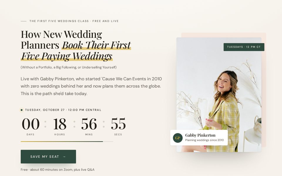 Registration page preview