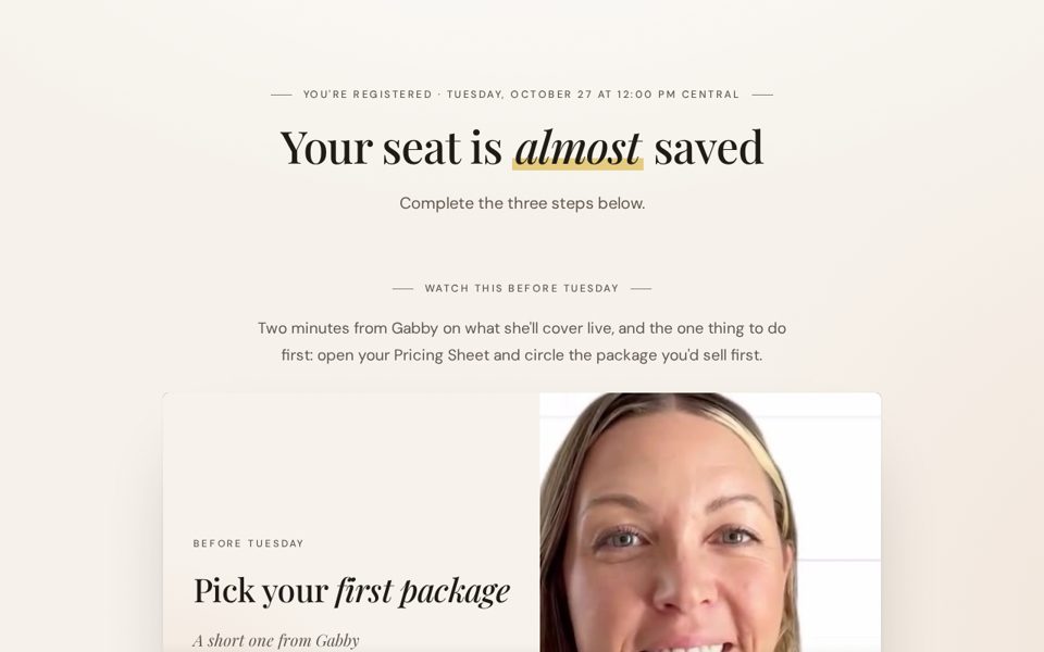 Thank-you page preview